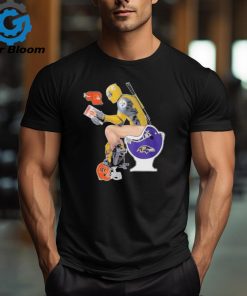 Official The Wolverine Pittsburgh Steelers Sitting On Baltimore Ravens And Other Teams Shirt