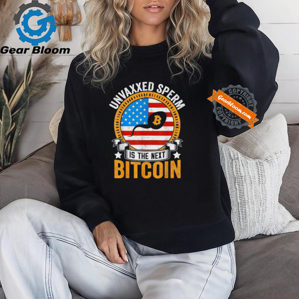 Official Unvaxxed sperm is the next bitcoin apparel T shirt Official Unvaxxed sperm is the next bitcoin apparel T shirt