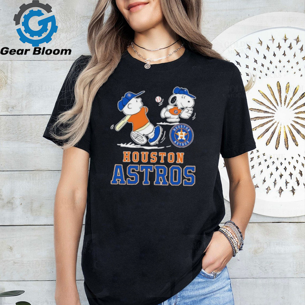 Peanuts charlie brown and snoopy playing baseball houston astros shirt Peanuts charlie brown and snoopy playing baseball houston astros shirt