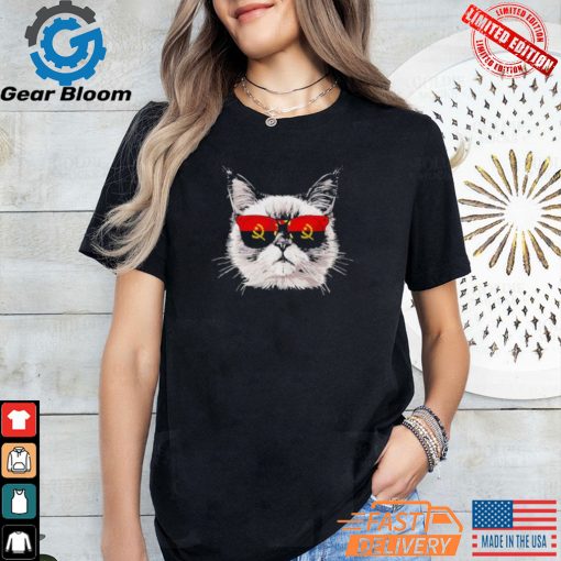 Angola flag cat mom souvenirs products Kitten Angolan Shirt