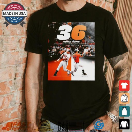 Anthony santander 36 home runs most home runs by a switch hitter in orioles history shirt