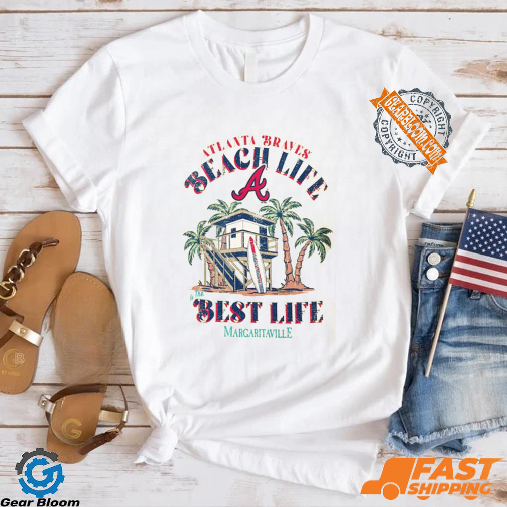 Atlanta Braves Beach Hut Graphic T Shirt Atlanta Braves Beach Hut Graphic T Shirt