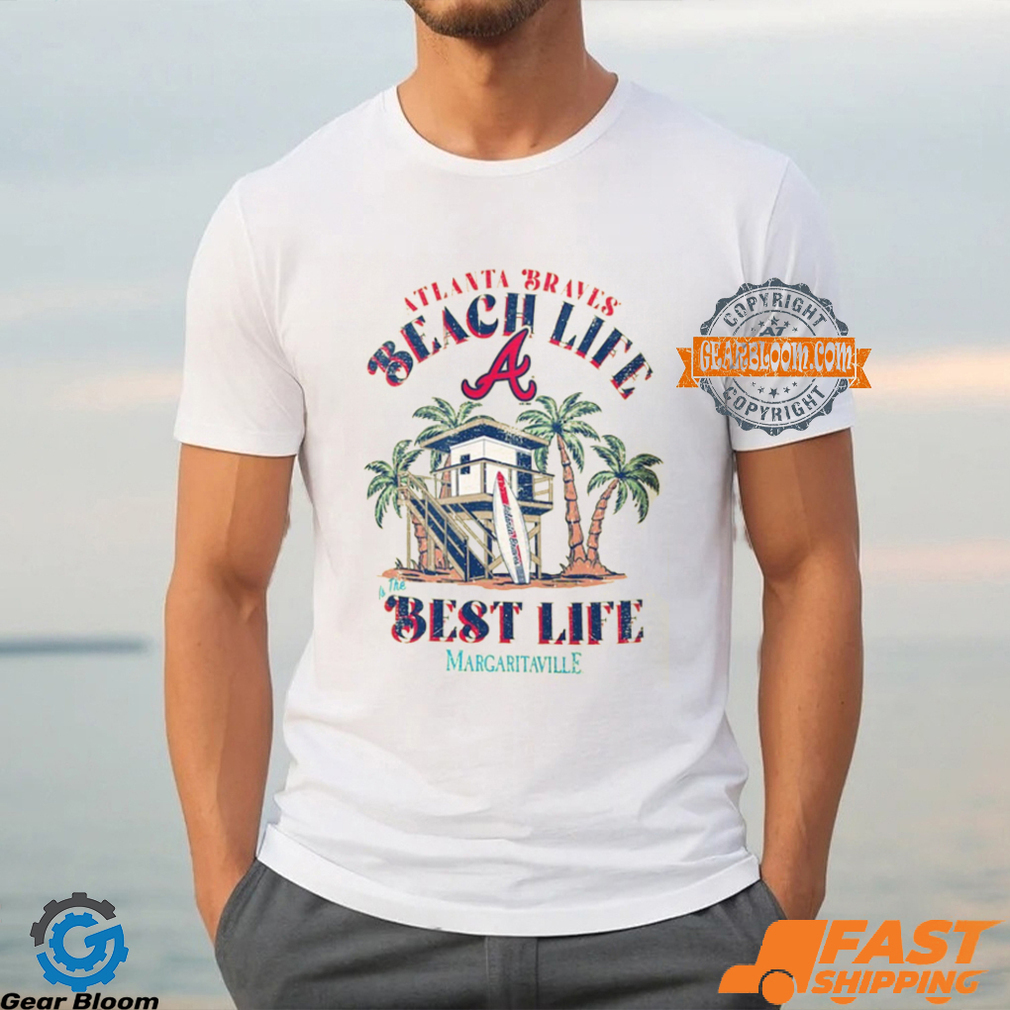 Atlanta Braves Beach Hut Graphic T Shirt Atlanta Braves Beach Hut Graphic T Shirt
