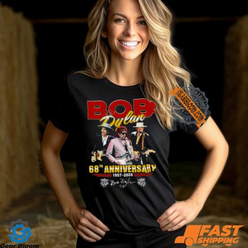 Bob Dylan 68th Anniversary 1957 2025 Thank You For The Memories T shirt