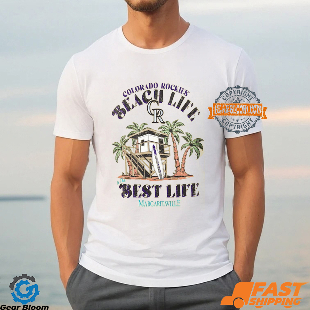 Colorado Rockies Beach Hut Graphic T Shirt Colorado Rockies Beach Hut Graphic T Shirt