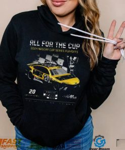 Top Men’s Christopher Bell Joe Gibbs Racing Team Collection Black 2024 NASCAR Cup Series Playoffs DeWalt T Shirt