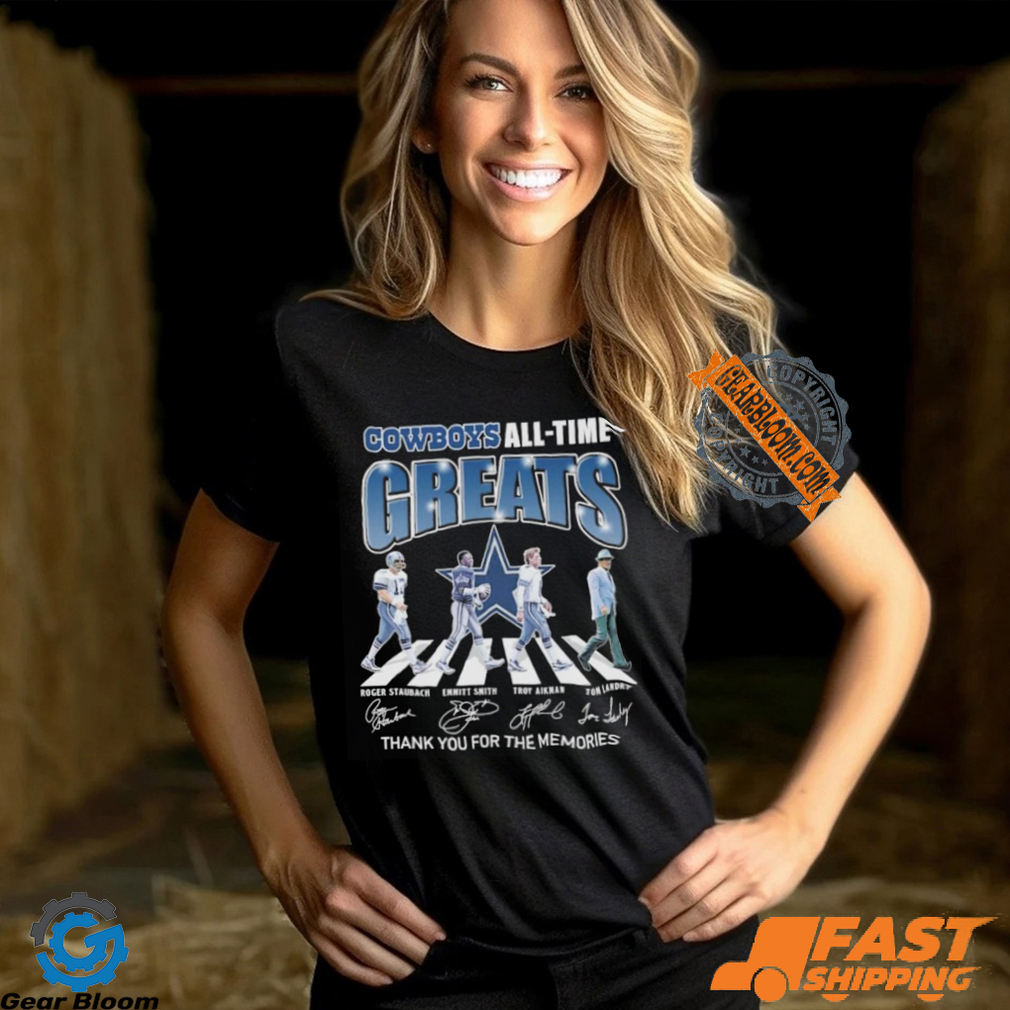 Dallas Cowboys All Time Greats Team Abbey Road Thank You For The Memories Signatures Shirt Dallas Cowboys All Time Greats Team Abbey Road Thank You For The Memories Signatures Shirt
