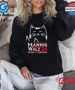 Design Funny Cat Harris Walz ’24 We Are Not Going Back Shirt