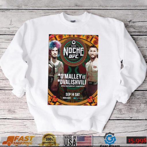 Funny Ufc 306 noche sean o’malley vs merab dvalishvili 2024 poster shirt