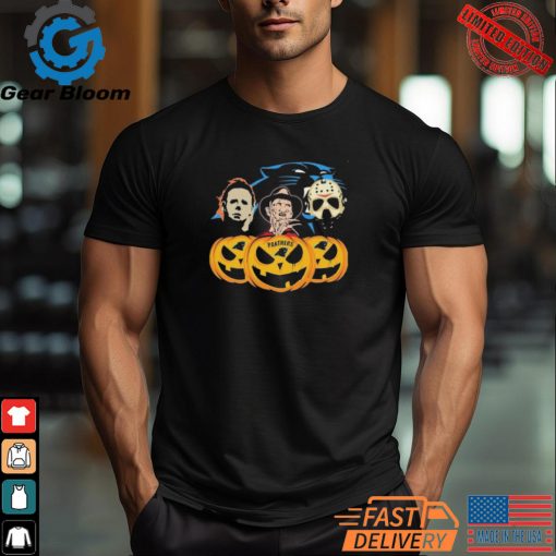 Halloween Horror Movie Pumpkin Carolina Panthers Shirt