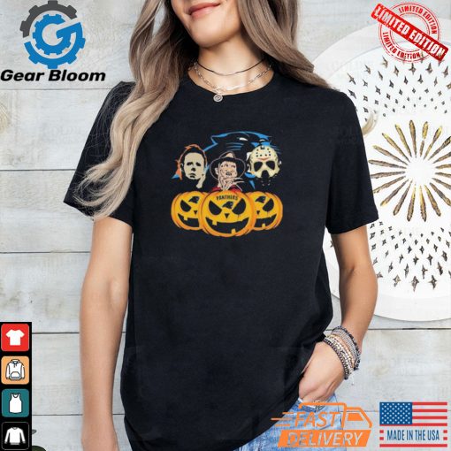 Halloween Horror Movie Pumpkin Carolina Panthers Shirt