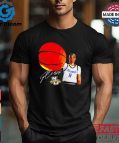 Josh Clark Marquette Golden Eagles signature portrait shirt