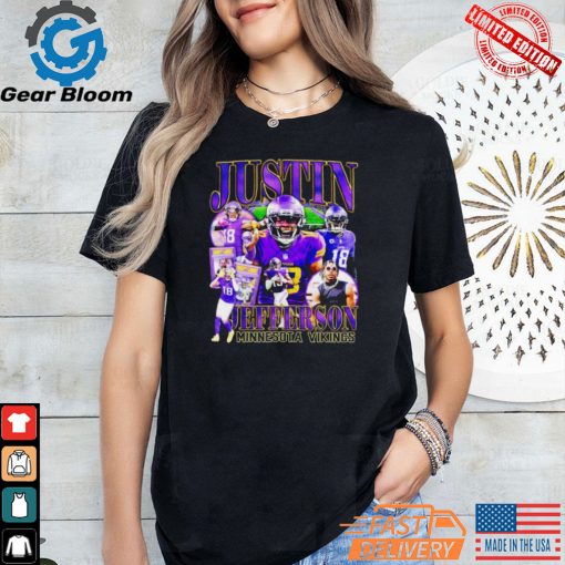 Justin Jefferson 18 Minnesota Vikings Football Vintage Graphic Shirt