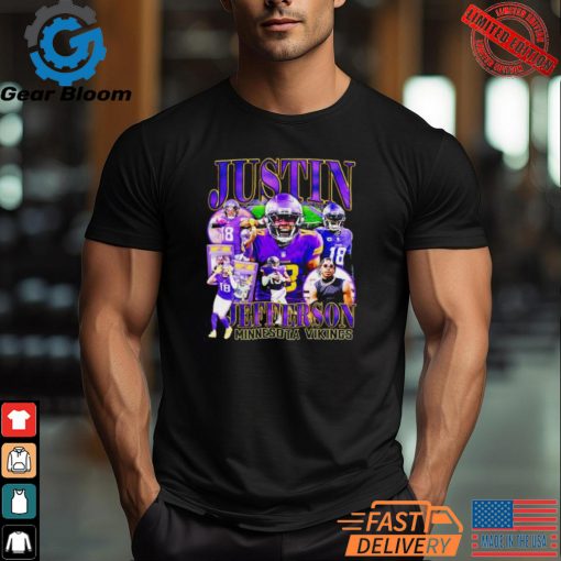 Justin Jefferson 18 Minnesota Vikings Football Vintage Graphic Shirt