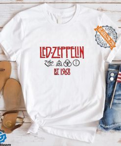 Led Zeppelin Symbols Est 68 Grey T Shirt