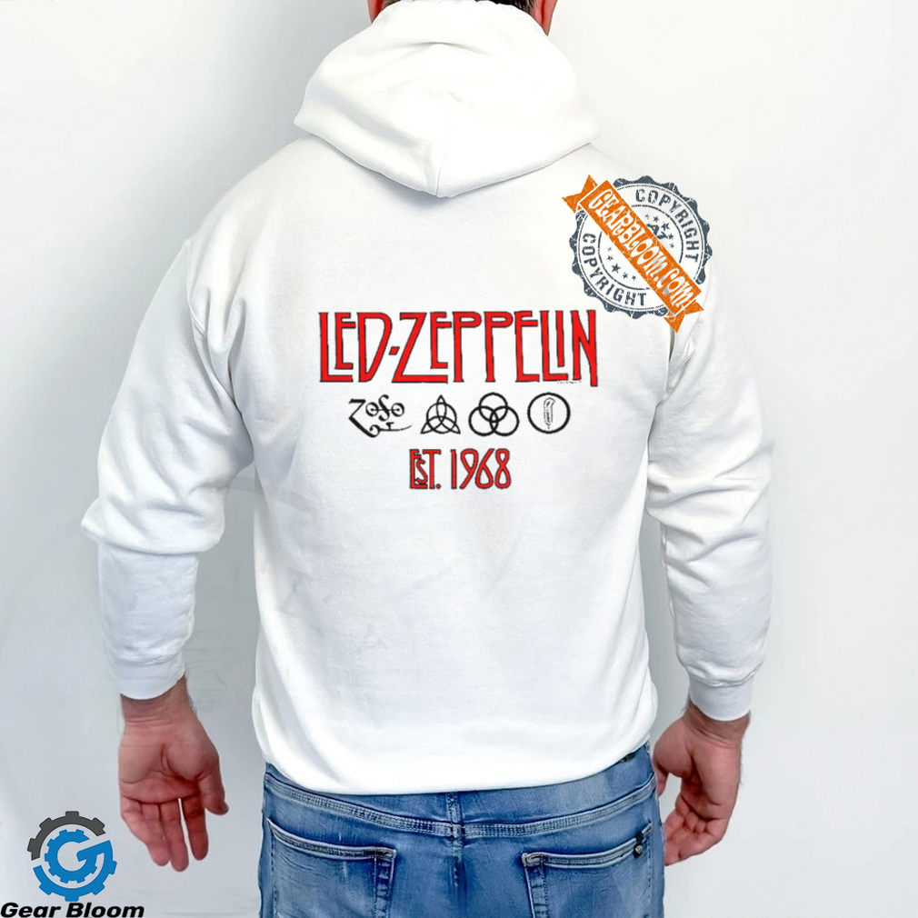 Led Zeppelin Symbols Est 68 Grey T Shirt Led Zeppelin Symbols Est 68 Grey T Shirt