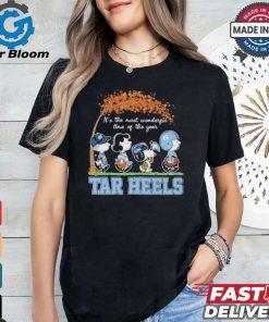 Logo Tar Heels Snoopy Fall It’s Most Wonderful Time Of The Year Shirt