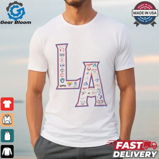 MLB LA Allover Print T Shirt