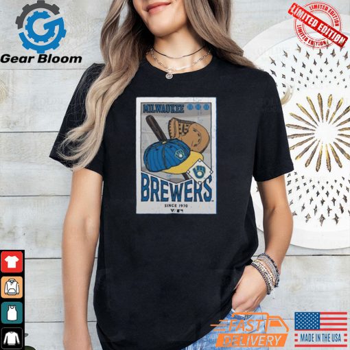 Milwaukee Brewers Levelwear Uphill Cooperstown Collection Core Logo Shirt