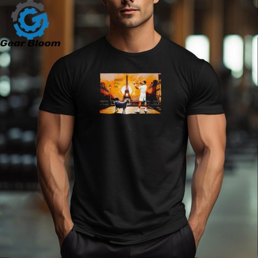 Novak Djokovic Paris Olympics gold greatest of all time Paris 2024 shirt