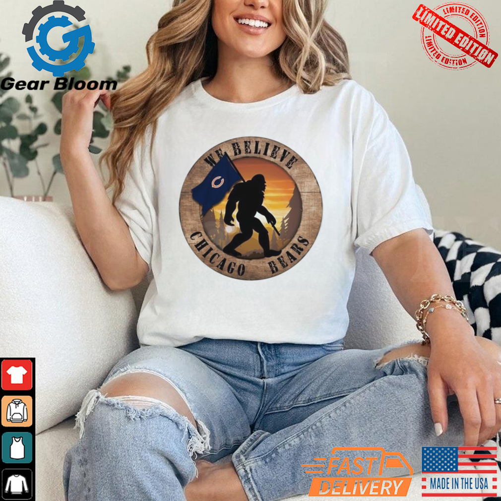 Official Chicago Bears 12 We Believe Bigfoot 2024 Shirt Official Chicago Bears 12 We Believe Bigfoot 2024 Shirt