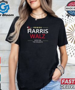 Official Harris walz Christmas hope for the holidays democrat quote T shirt