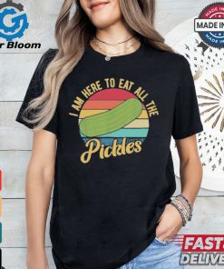 Official I Am Here To Eat All Of The Pickles Vintage Shirt