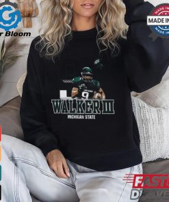 Official Kenneth Walker III Michigan State Spartans Grey Player shirt