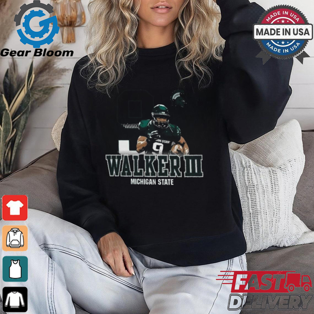 Official Kenneth Walker III Michigan State Spartans Grey Player shirt Official Kenneth Walker III Michigan State Spartans Grey Player shirt