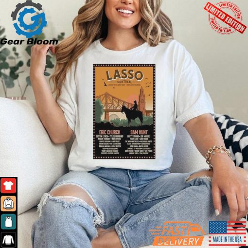Official Lasso Montreal Festival August 16 17 2024 Parc Jean Drapeau Poster Shirt