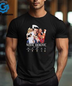 Official Novak Djokovic 2003 2024 GOAT Tennis Gold Medal Olympics Paris 2024 t shirt
