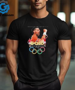 Official Novak Djokovic Gold Medal Tennis Olympics Paris 2024 signature t shirt