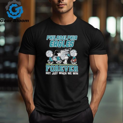 Official Peanuts Characters Walking Philadelphia Eagles Forever Not Just When We Win Shirt