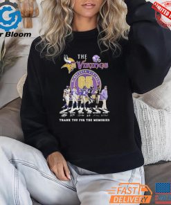 Official The Minnesota Vikings 65 Years Thank You For The Memories T Shirt