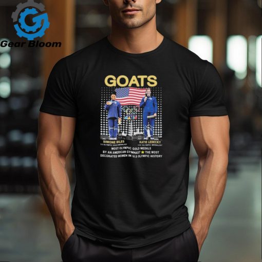 Olympic Paris Goats Katie Ledecky Simone Biles USA Gymnastics Signatures shirt