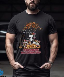 Peanuts Characters Arkansas Razorbacks Halloweens It’s The Most Wonderful Time Of The Year Shirt