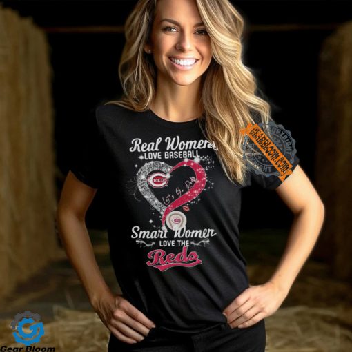 Real Women Love Baseball Smart Women Love The Cincinnati Reds Let’s Go Reds 2024 Shirt