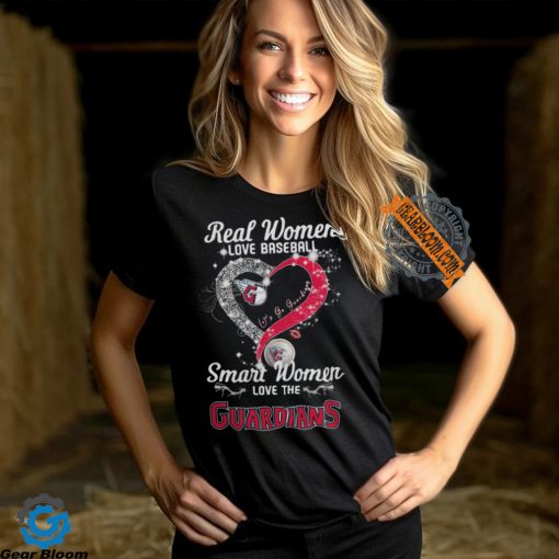 Real Women Love Baseball Smart Women Love The Cleveland Guardians Let’s Go Guardians 2024 Shirt