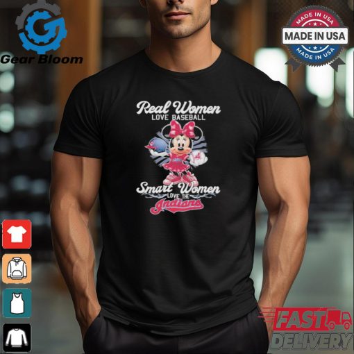 Real Women Love Baseball Smart Women Love The Cleveland Guardians x Mickey Mouse T Shirt