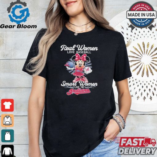 Real Women Love Baseball Smart Women Love The Cleveland Guardians x Mickey Mouse T Shirt