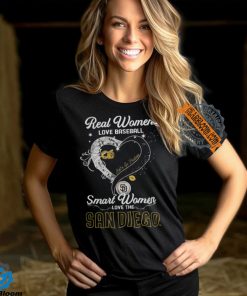 Real Women Love Baseball Smart Women Love The San Diego Padres Let’s Go Padres 2024 Shirts