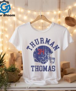 Thurman Thomas Buffalo Helmet Font Football Shirt