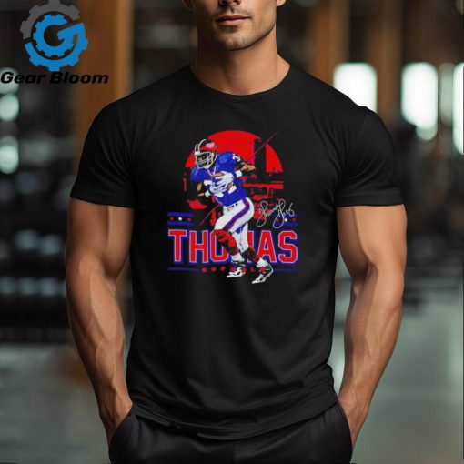 Thurman Thomas Buffalo Player Skyline Football Signature Shirt