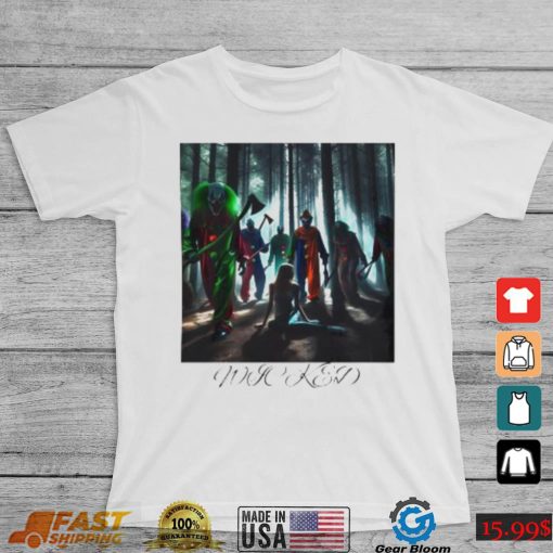 Wicked Clowns Halloween in forest shirt