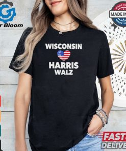 Wisconsin Loves Harris Walz America Shirt