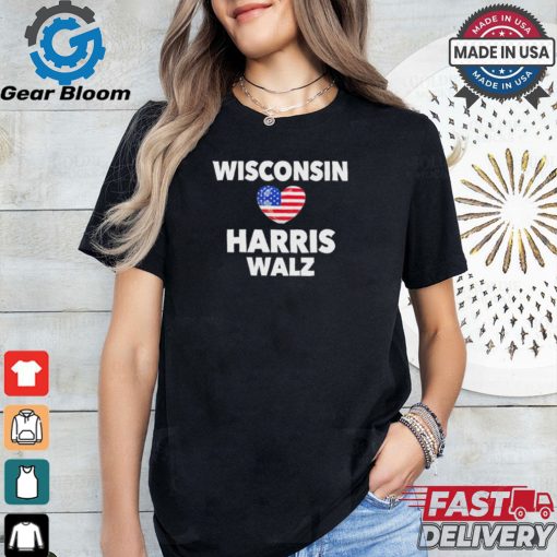 Wisconsin Loves Harris Walz America Shirt
