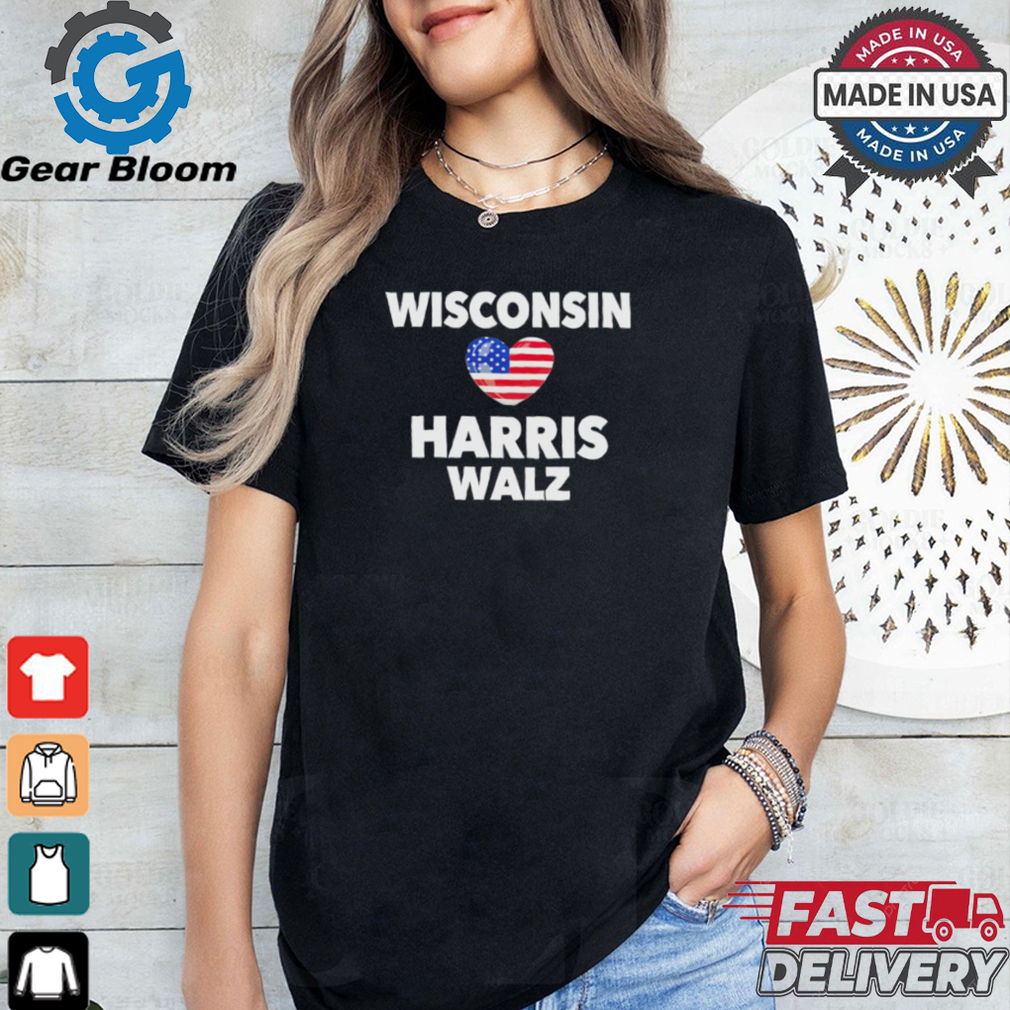 Wisconsin Loves Harris Walz America Shirt Wisconsin Loves Harris Walz America Shirt