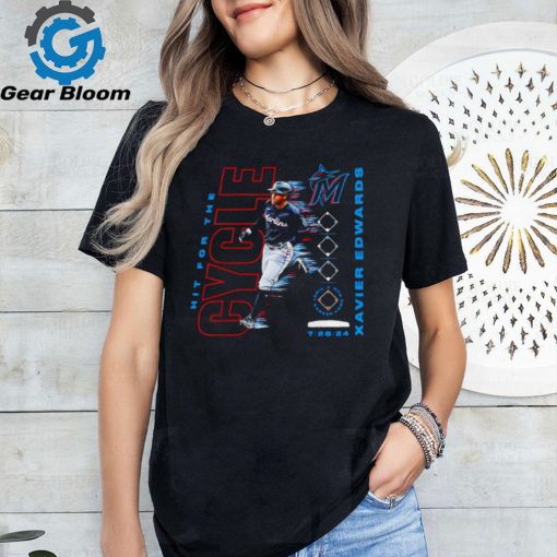 Xavier Edwards Miami Marlins Hit for the cycle shirt