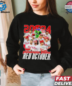 2024 Philadelphia Phillies Red October Team Signatures Shirt