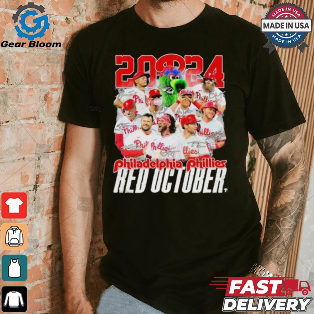 2024 Philadelphia Phillies Red October Team Signatures Shirt 2024 Philadelphia Phillies Red October Team Signatures Shirt